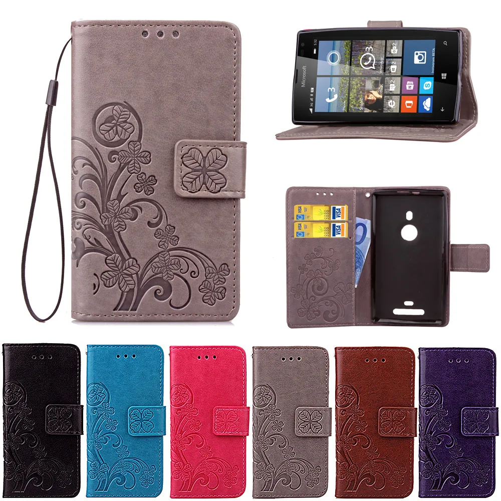 

For Nokia 925 Flip Wallet PU Leather Case For Microsoft Nokia Lumia 925 Cover High Quality Book Stand Card Slot Phone Cases