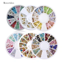 1 коробка смешанных цветов 3D украшения для ногтей в колесиках цветные яркие гвозди креативные DIY аксессуары для маникюра инструменты для ногтей