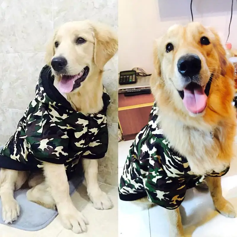 

Hoodie For Big Dog Camouflage Coat Hoodie With Hooded Double Thickening Dog 3xl-6xl Autumn Winter