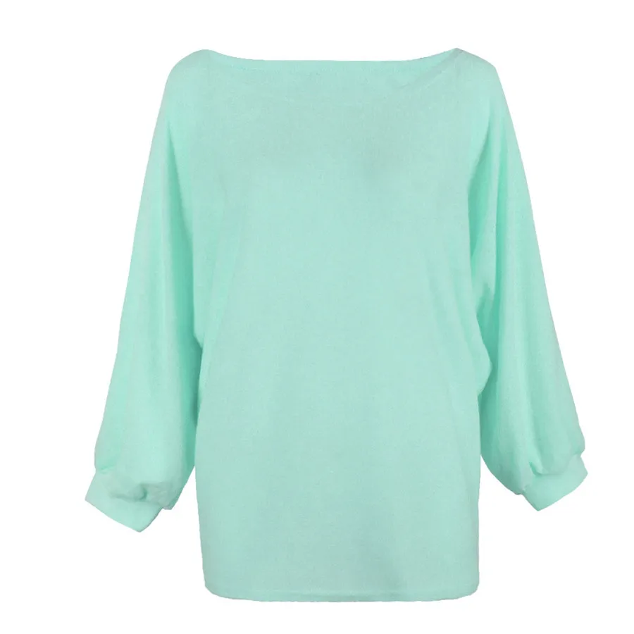 Gladiolus 2019 Spring Autumn Sweater Women O-Neck Batwing Sleeve Loose Fashion Knitted Pullover Jumper Women Sweater Ladies Tops (16)