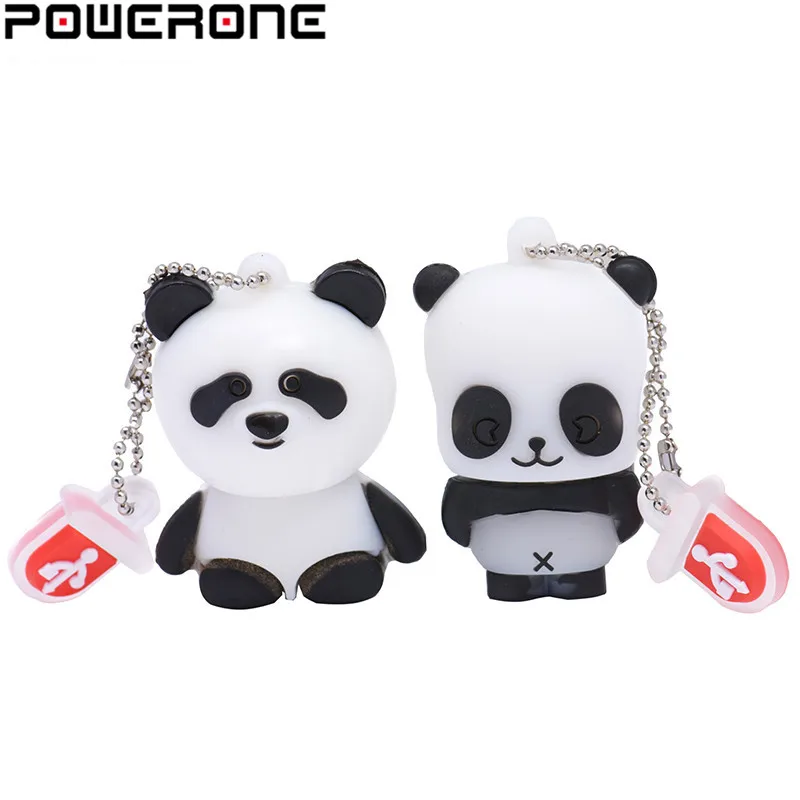 Usb флеш-накопитель POWERONE Panda с мультипликационным рисунком, флеш-накопитель с пандой, 4 ГБ, 8 ГБ, 16 ГБ, 32 ГБ, 64 ГБ