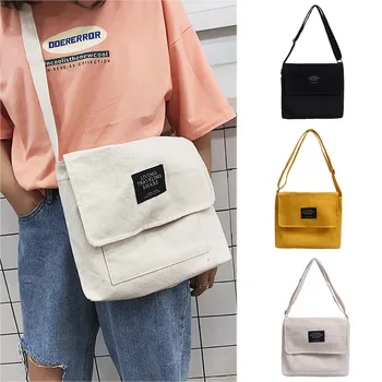 

Summer Casual Canvas Shopper Handbags Bag Women Canvas Joker Cute Messenger Bag Shoulder Bag Small Square Bag torebki damskie #C