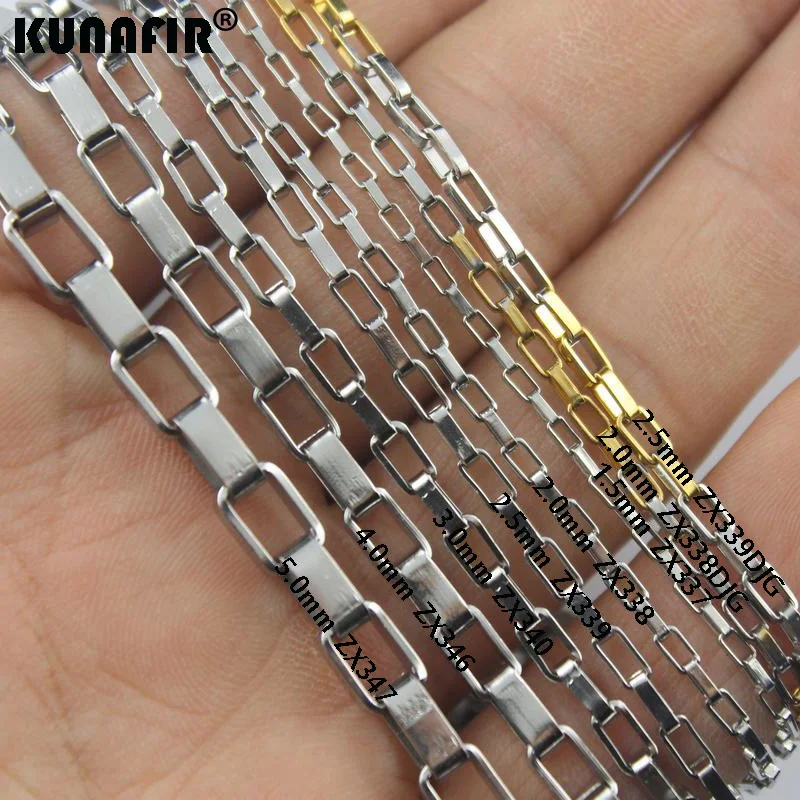 Цепочка Из Нержавеющей Стали длиной 14 38 дюймов 2 0 мм 20 шт.|box chain|chain stainlessstainless steel
