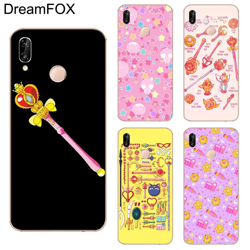 DREAMFOX K185 Sailor Moon Weapons Soft TPU Silicone Case Cover For Huawei Honor 6A 6C 7X 9 10 P20 Lite Pro P Smart |