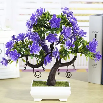 

plantas artificiales para decoracion Artificial Plants 1PC Emulate Bonsai Wedding Decorative Artificial Flowers Fake Pot Plants