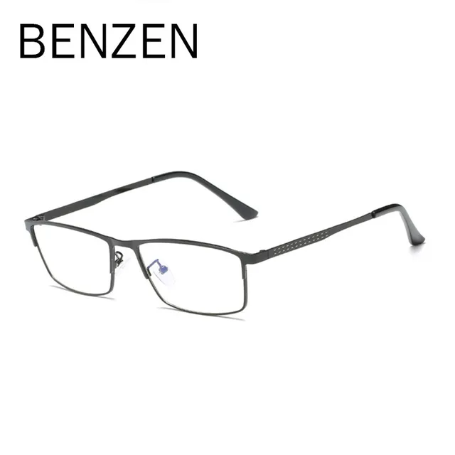 Cheap BENZEN Classic Alloy Glasses Frame Men Myopia Optical Frame Blue Light Blocking Computer Glasses Male Eyewear  With case 5129