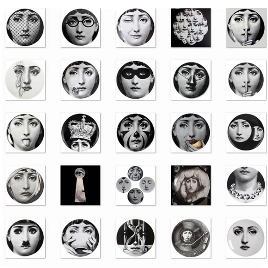 الرجعية بييرو Fornasetti أوروبا الزخرفية أريكة رمي كيس وسادة كرسي مكتب غطاء الوسادة خمر ديكور المنزل المخدة e699