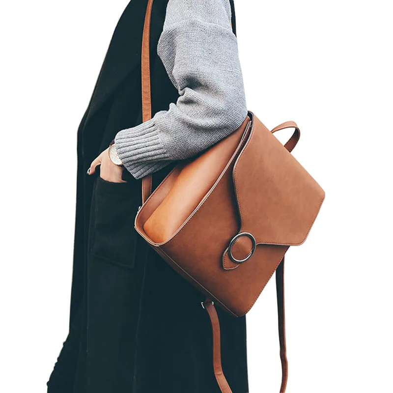 Модный женский кожаный рюкзак, многофункциональный, коричневый, черный, рюкзаки для девочек-подростков, на плечо, школьные сумки, sac a dos mochilas XA620H