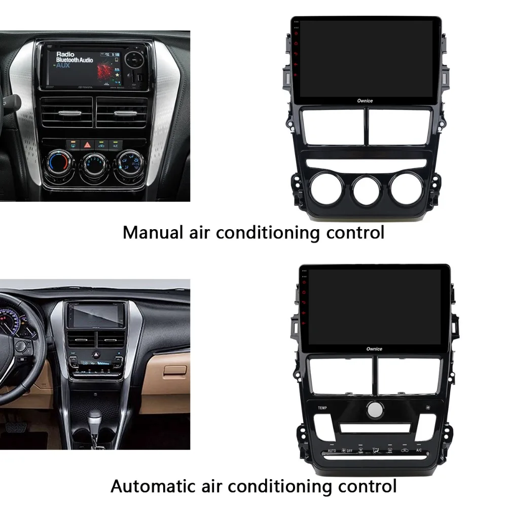 Best 9"IPS Android 8.1 Octa Core Car DVD Player forToyota Yaris Vios 2017 2018 2019 MT/AT Auto Radio GPS Audio Carplay 4G+32G CarPlay 2