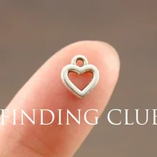 100 шт античный серебряный сплав Мини Любовь Сердце Подвески DIY металлический браслет ожерелье ювелирные изделия A1077