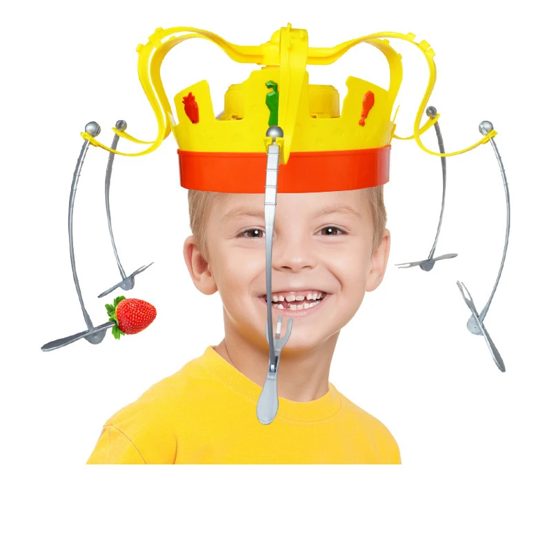 

Party Game Crown Food Hat Tricky Toy Chow Crown Game Funny Tidy Party Eat The Food Strawberry Marshmallow With Revolving Party