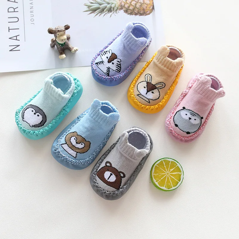 PPXX новые зимние толстые детские носки с мультяшным животным младенческой хлопковый мягкий теплый противоскользящие Новорожденные детские носочки-пинетки