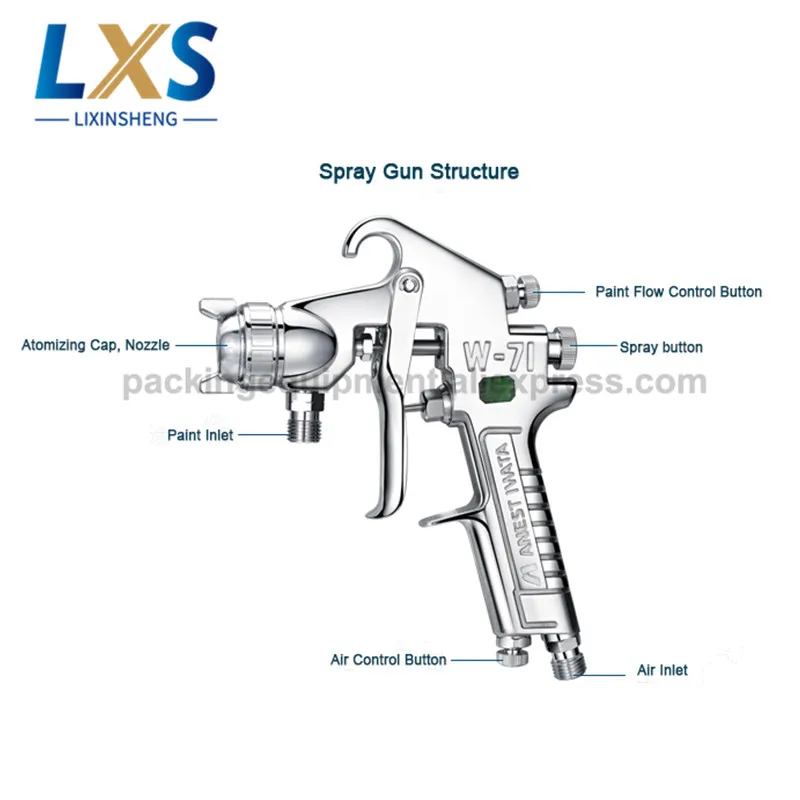 Япония Ивата пистолет-распылитель W-71-G ручной Краска в баллоне-распылителе пистолет мебель от мелкодисперсной Краски отделка пистолет-распылитель