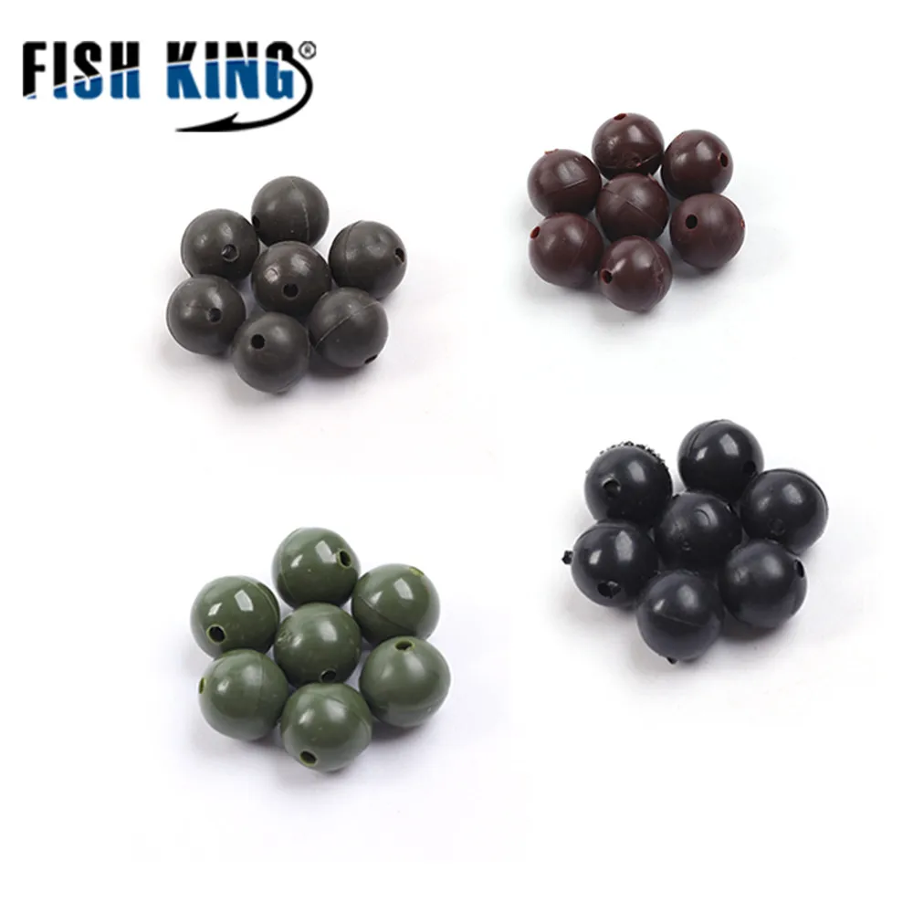 FISH KING Fishing Beads Feeder Parts Fishing Hook Components Carp 100 pcs/lot Bait Cage Stoppers Carp Beads Fishing Tackles 630
