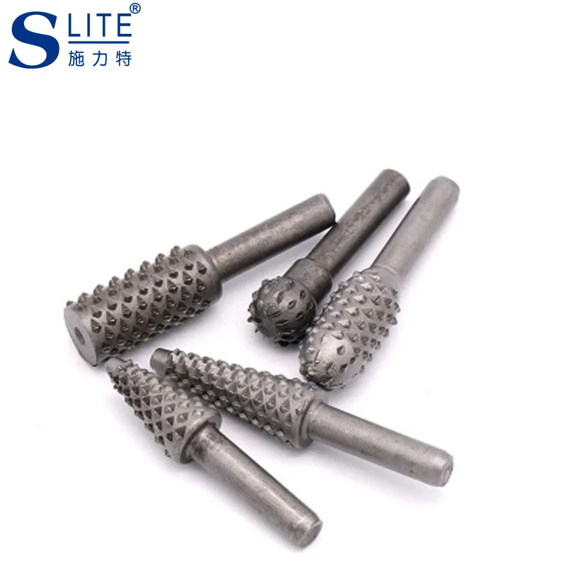 Slitee 5 Sets Of Black Woodworking Raschin Rod Rotary File Accessories Kit Electric Grinding Head Dremel tools