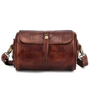 

2019 New retro style top layer cowhide women shoulder bag genuine leather fashion charming creative messenger bag