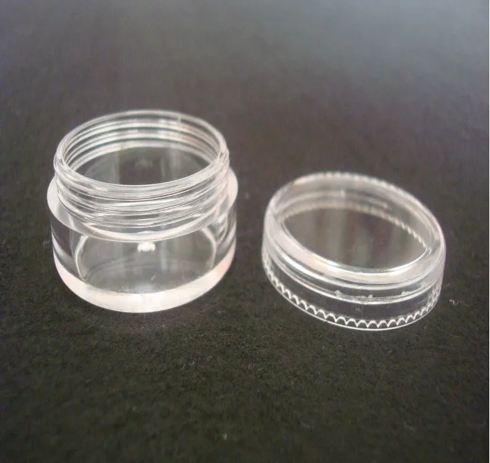 100 шт x 3g пустые прозрачные пластиковые банки горшки для дизайна ногтей Косметика ремесло блеск