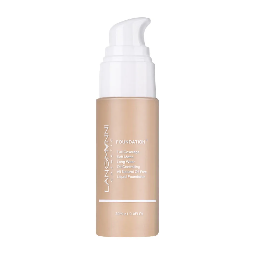 Base Face Liquid Foundation Cream Full Coverage Concealer Oil-control Easy to Wear Matte Soft Face Makeup Foundation 30ml FD