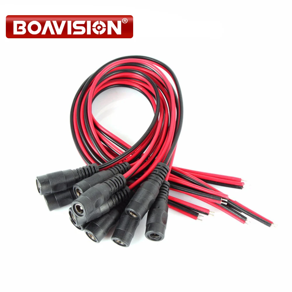 5 / 10 / 50 / 100Pcs 5.5*2.1 mm Female Plug 12V DC Power Pigtail Cable Jack For CCTV Security Camera Connector Cable BOAVISION 5 / 10 / 50 / 100Pcs 5.5*2.1 mm Female Plug 12V DC Power Pigtail Cable Jack For CCTV Security Camera Connector Cable BOAVISION