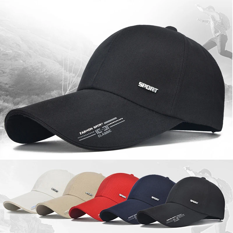 

Summer Riding Sunscreen Lengthen Baseball Cap Outdoor Sports Sun Hat Visor Fishing Cap Snapback Hat Hip-Hop Adjustable Bboy Caps