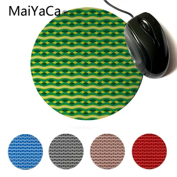 

MaiYaCa Stylish cool Mouse Pad Small Size Round Mouse Pad Non-Skid Rubber Pad For Colorful Pink and Blue Wave Clam