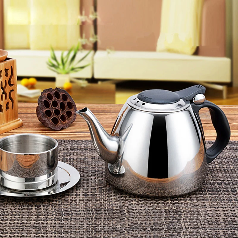 1.2L Высококачественная индукционная плита, чайник для чая, Креативные кухонные инструменты, чайник для воды из нержавеющей стали с плоским дном, чайник для кофе