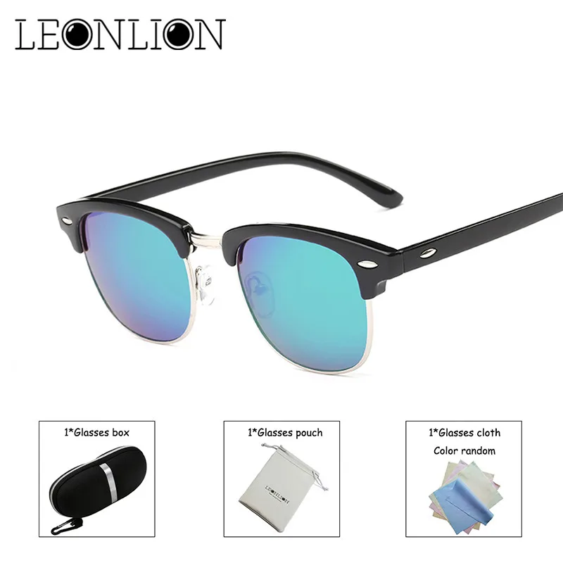 Солнечные очки LeonLion в металлической оправе UV400 для мужчин и женщин