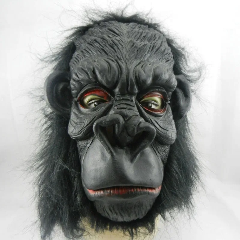 

2016 New Halloween Cosplay Big Ears Smile Black Gorilla Scary Mask Horror Ghost Mask Design High Grade Latex Vampire Mask PH093