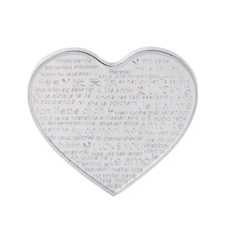 38 мм с изображением сердечка и розы памятная монета I Love You День святого Валентина