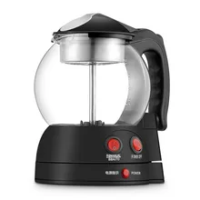 Паровой заварочный чайник с изоляцией из стекла, заварочный чайник, черный заварочный чайник, безопасная функция автоматического отключения