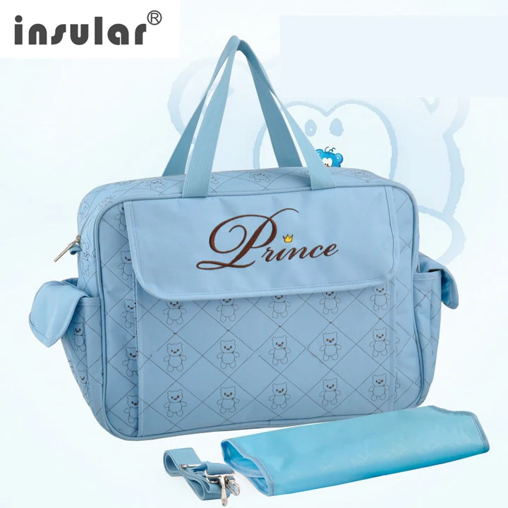 

High quality insular multifunctional diaper bags mother bag maternity mummy nappy bags flower style mom handbag baby stroller