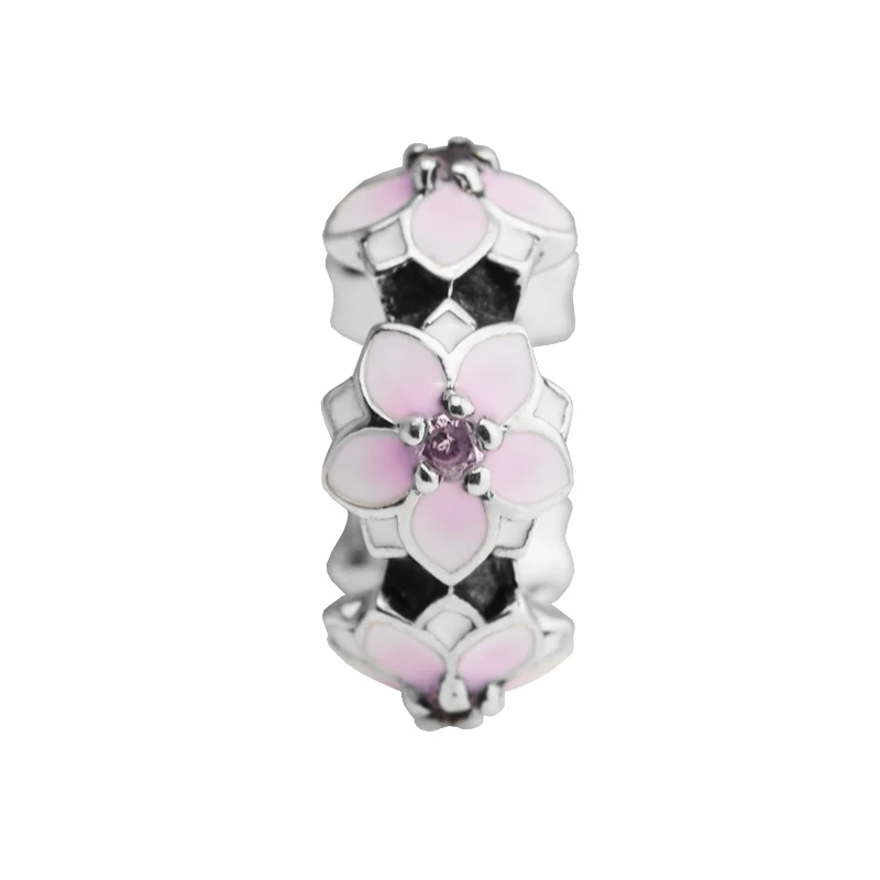 

Fits Brand Bracelets DIY Beads for Jewelry Making Original Silver 925 Jewelry Magnolia Bloom Bead Charms Kralen PERLES F515