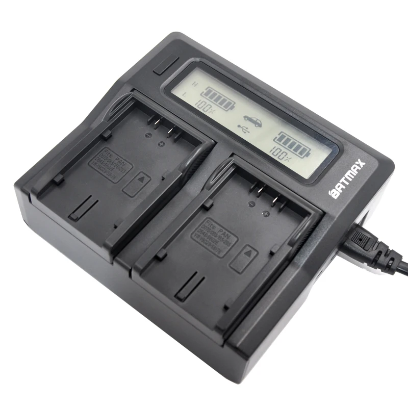 LCD Dual Charger Kits for Panasonic CGA-D54S CGA-D220 CGA-D320 CGA-D54 CGR-D08 CGR-D16 CGR-D28 CGR-D53 Battery