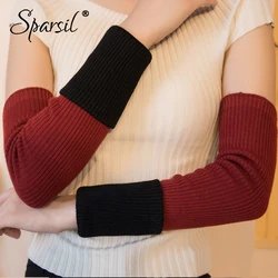 Spasril Women Winter Soft Warm Cashmere Knit Cuff Long Gloves 2 Layer Wool Autumn Solid Warmer Knitted Oversleeve Soft Sleevelet Spasril Women Winter Soft Warm Cashmere Knit Cuff Long Gloves 2 Layer Wool Autumn Solid Warmer Knitted Oversleeve Soft Sleevelet