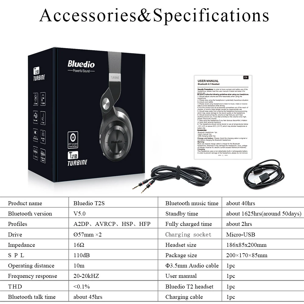 T2S 5 0 Bluetooth наушники стерео музыка auriculares Беспроводная гарнитура с микрофоном