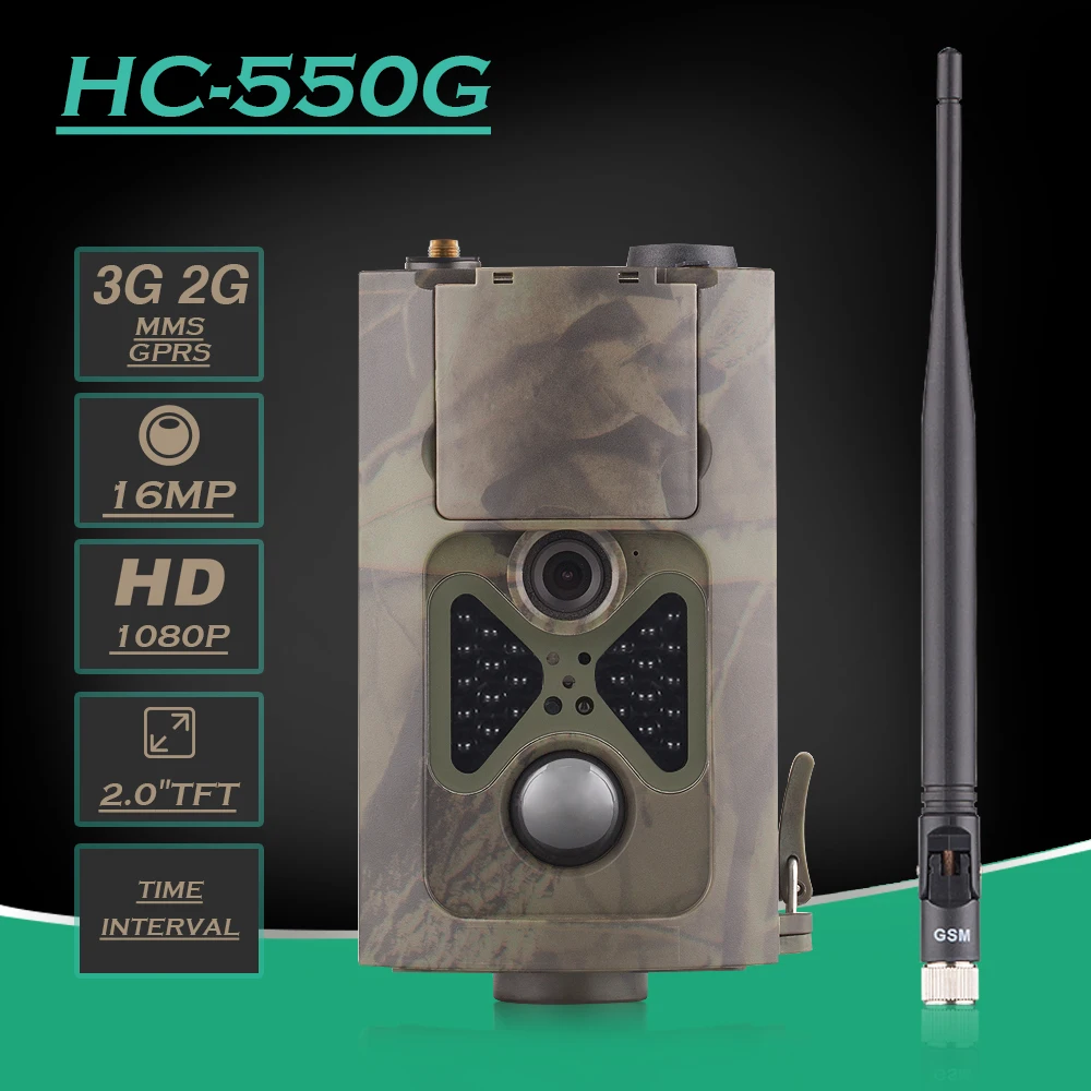 

HC550G Hunting Trail Camera 3G HD 16MP 1080P Video Night Vision MMS GPRS Scouting Infrared Wildlife Camera