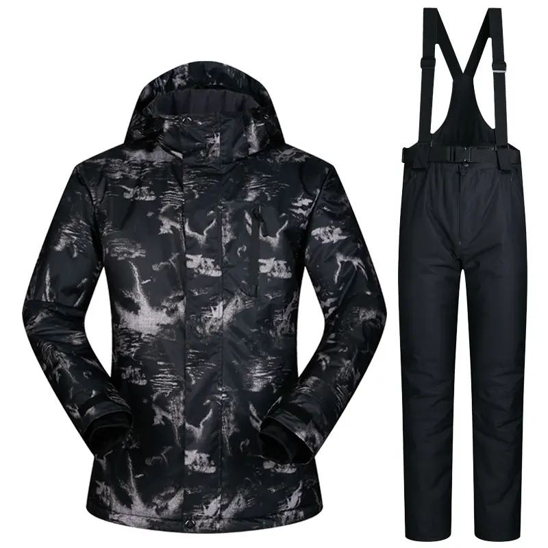 Ski Jacket Men Warm Clothing Skiing And Snowboarding Suit Jacket+Pants Male Windproof Waterproof Wear Winter Brands Men Ski Suit