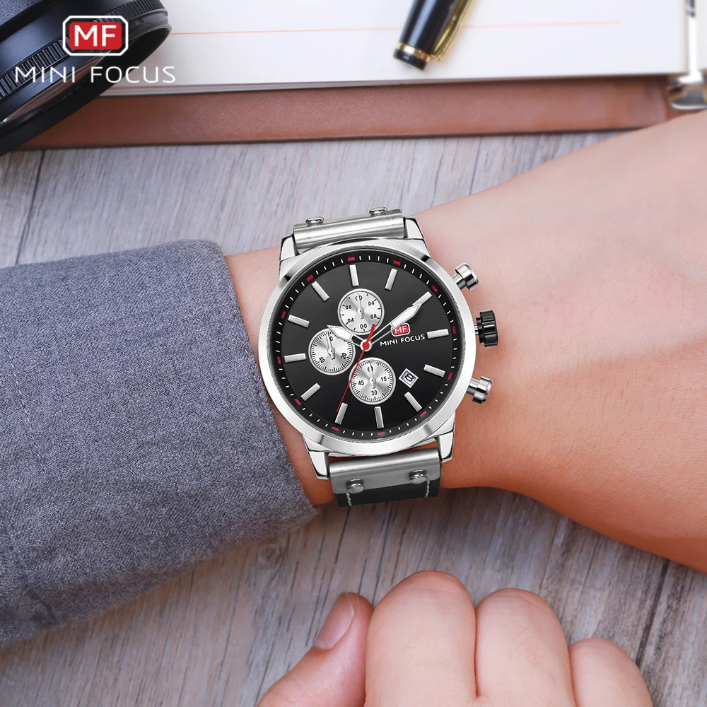 Reloj 2019 модные военные кварцевые мужские часы с большим циферблатом кожаные