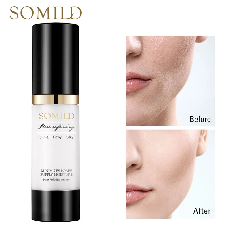 

SOMILD Korean Face Primer Makeup Base 30ML Matte Pore Invisible Facial Primer Minimizing Pores Smooth Makeup Primer Cosmetics