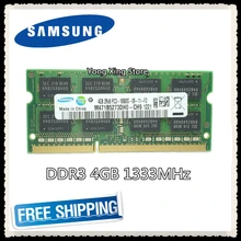Samsung ноутбук память DDR3 4 Гб 1333 МГц PC3-10600S ноутбук компьютер ram 10600 4G