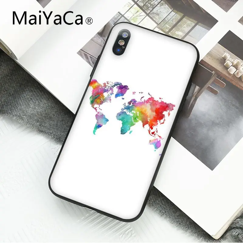 MaiYaCa путешествие в мире карта самолет план чехол для телефона для iphone 11 Pro 11Pro Max 8 7 6 6S Plus X XS MAX 5 5S SE XR - Цвет: A4