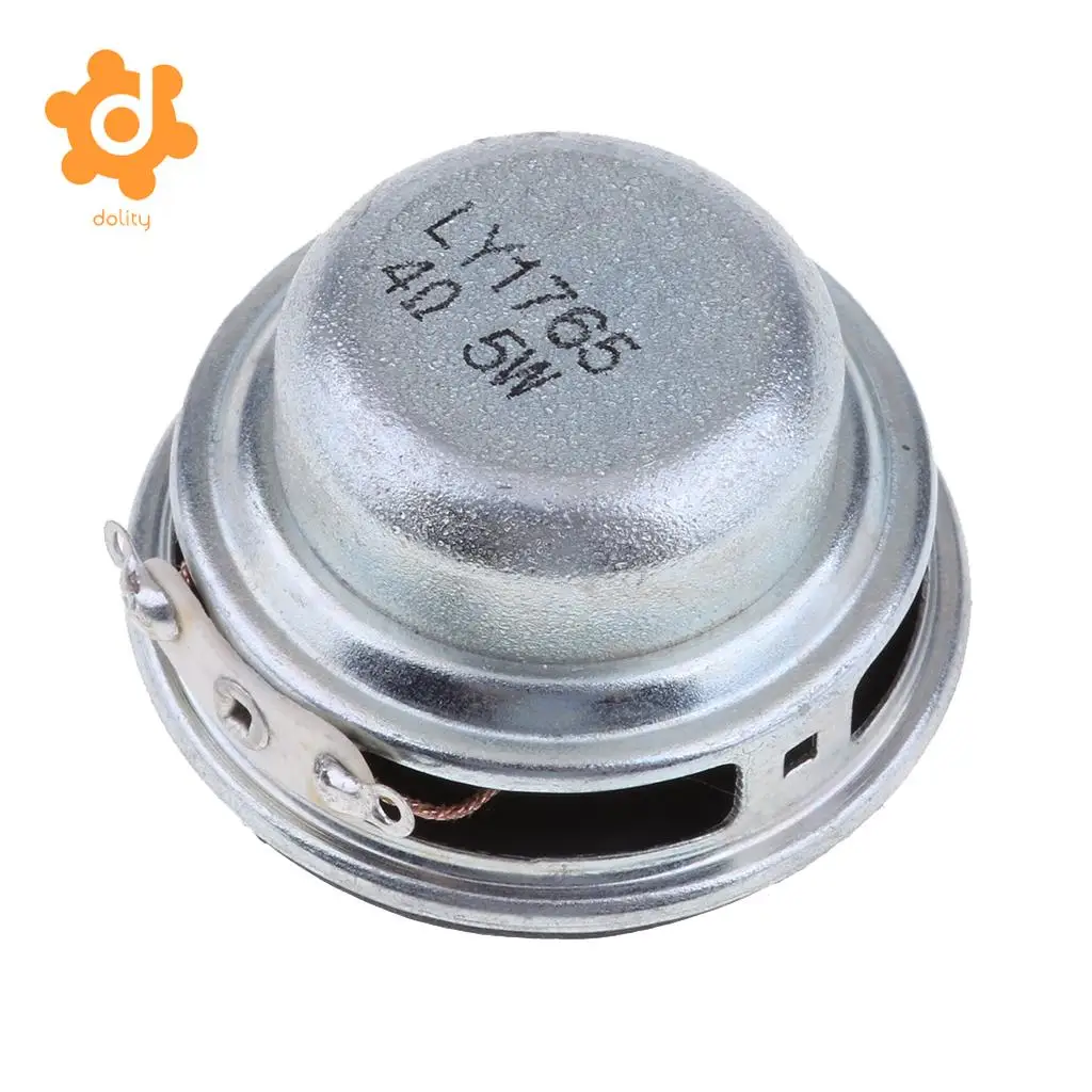 dolity 40mm 4Ohm 5W Full Range Audio Speaker Round Loudspeaker 18 Coil Rubber Edge