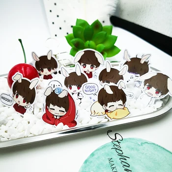 

20/40pcs Cute Sunshine Rabbit Ears Boy Cartoon Sticker Notebook Skateboard Bicycle DIY Mobile Phone Waterproof Sticker