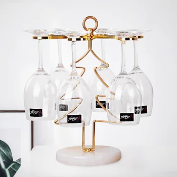 

European style red wine cup rack pendant hanging wine cabinet hanging 6 glass shelves wine goblet rack decorations wx7031048