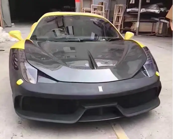 

Carbon Fiber Front Bumper Engine Hood Vent Cover For Ferrari 458 2011 2012 2013 2014 2015