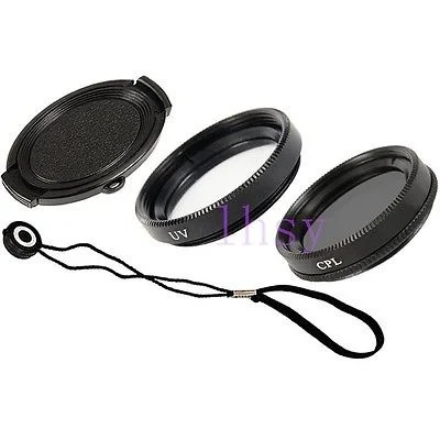 

4 in 1 37MM lens cap cover + UV Filter + CPL Filter + Anti-lost rope For Can&n nik&n Olympus E-PL3/E-P3/E-PL2E-PM1 14-42mm