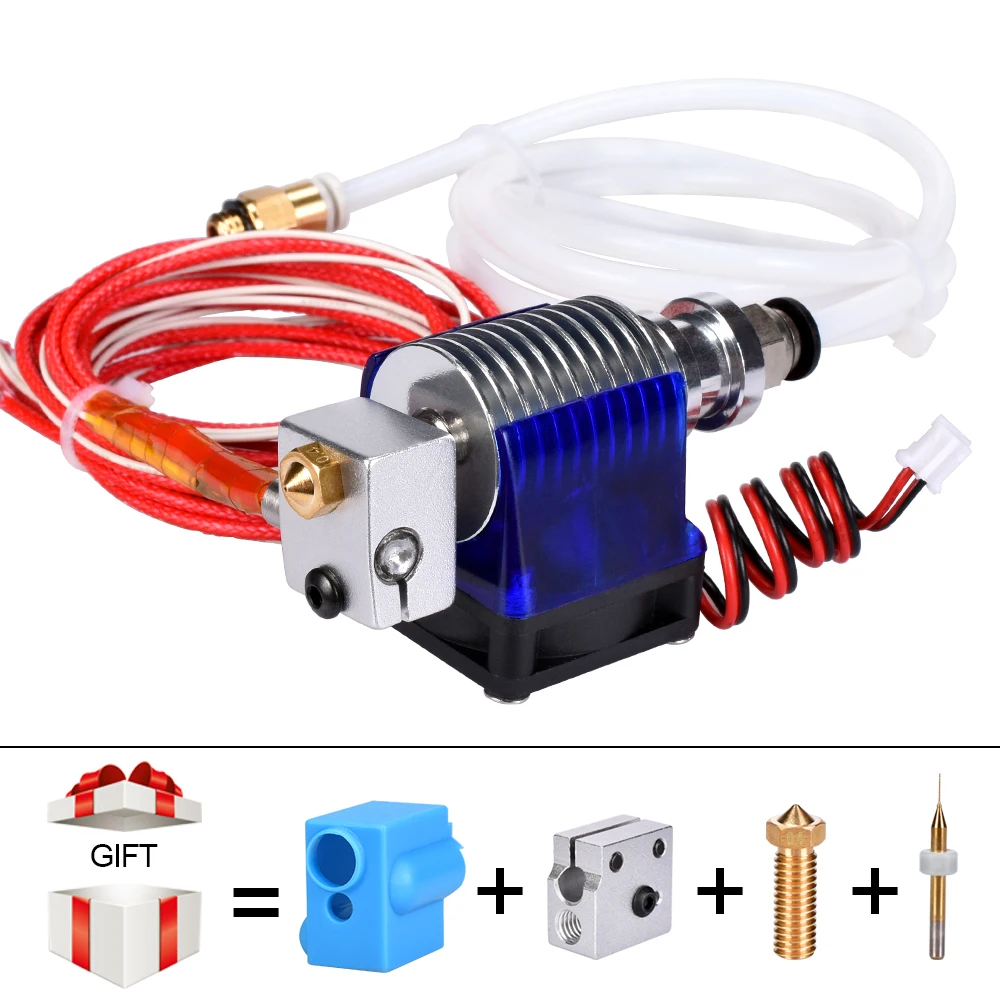 Детали для 3D принтера J head Hotend с вентилятором 1 75/3 0 мм 12 В v6 бауден волоконный