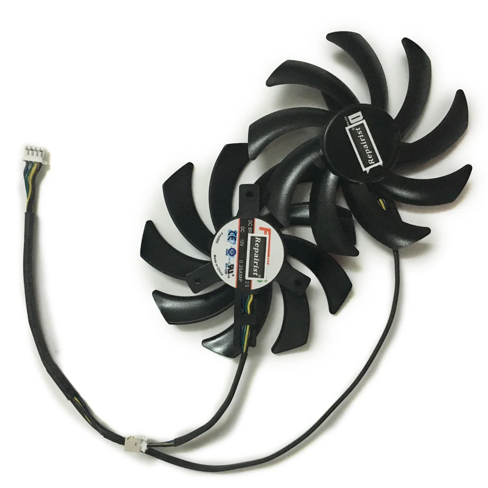 2x R7 370 GPU радиатор Графика карты вентилятор для его IceQ Видеокарта охлаждения