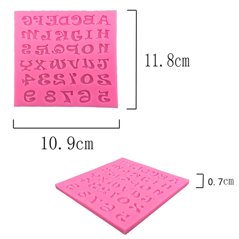Alphanumeric Symbols 3D Silicone Mold DIY Chocolate Cake Decoration Flip Sugar Tools Kitchen Cake Bakeware Silicone Tools