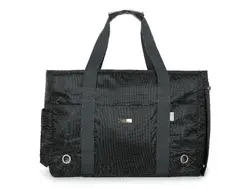 Черный жаккард нейлон собака, несущая кошелек сумка-переноска Cat Портативный сумки с мягкой стороной с короткими ручками руно колодки для